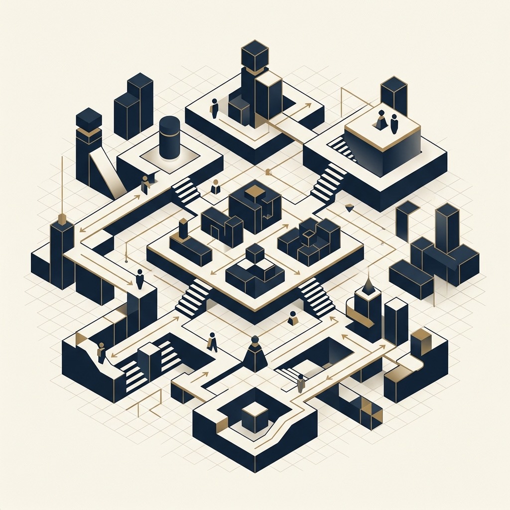 Corporate Simulations abstract illustration